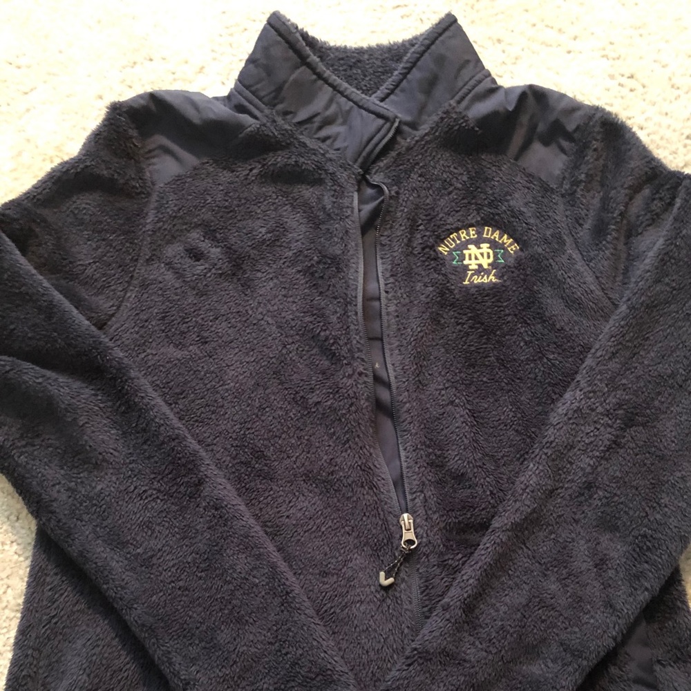 Navy Blue Notre Dame Champion Fleece Jacket